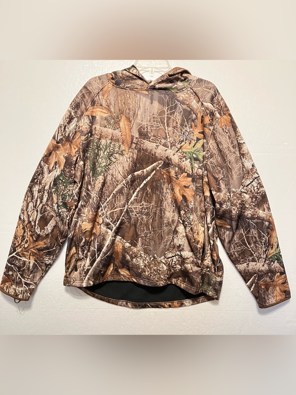 Realtree Men's XL Crewneck Hoodie Camo Sweater - Brown Green